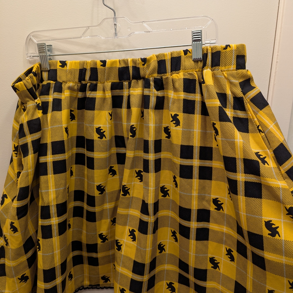 Yellow Plaid Harry Potter Hufflepuff Skirt